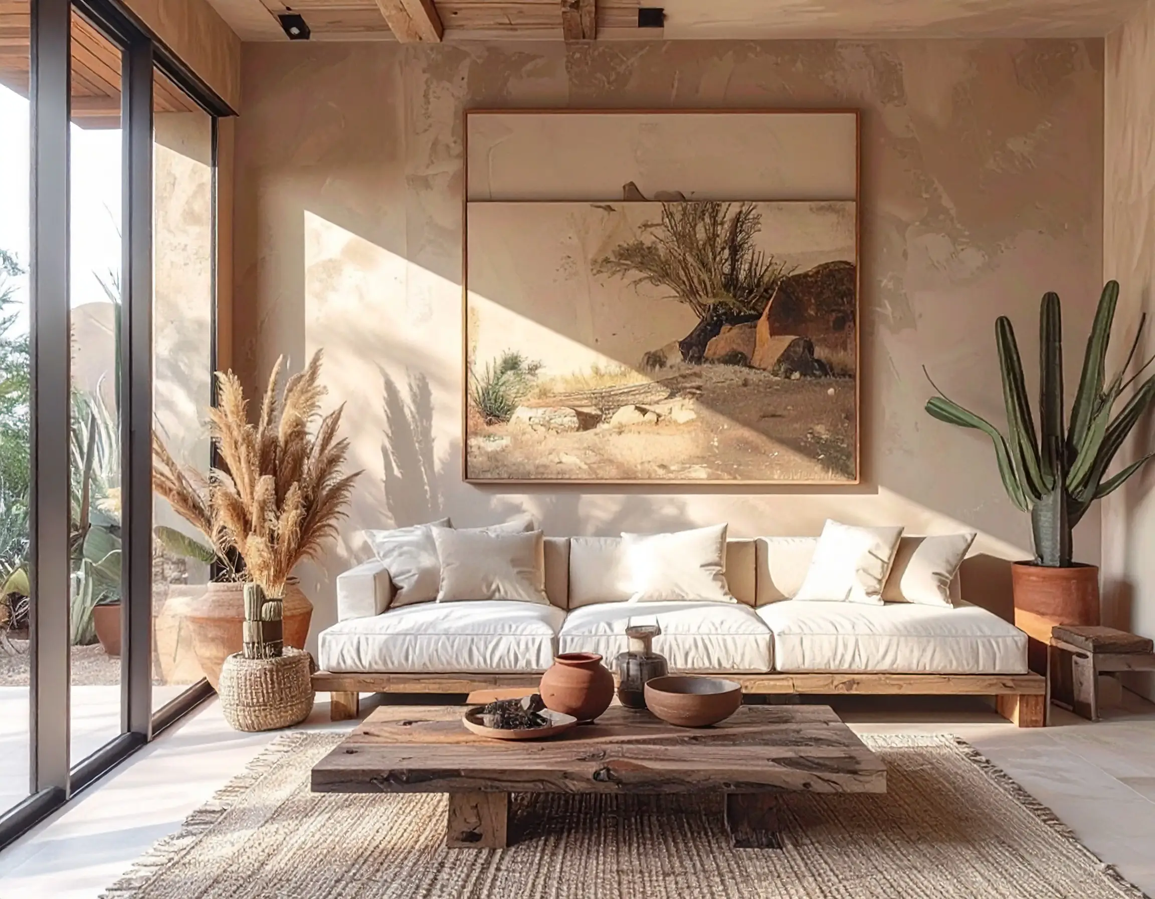 Rustic Desert Calm – 따뜻함과 평온함을 위한 예측된 2026 인테리어 트렌드